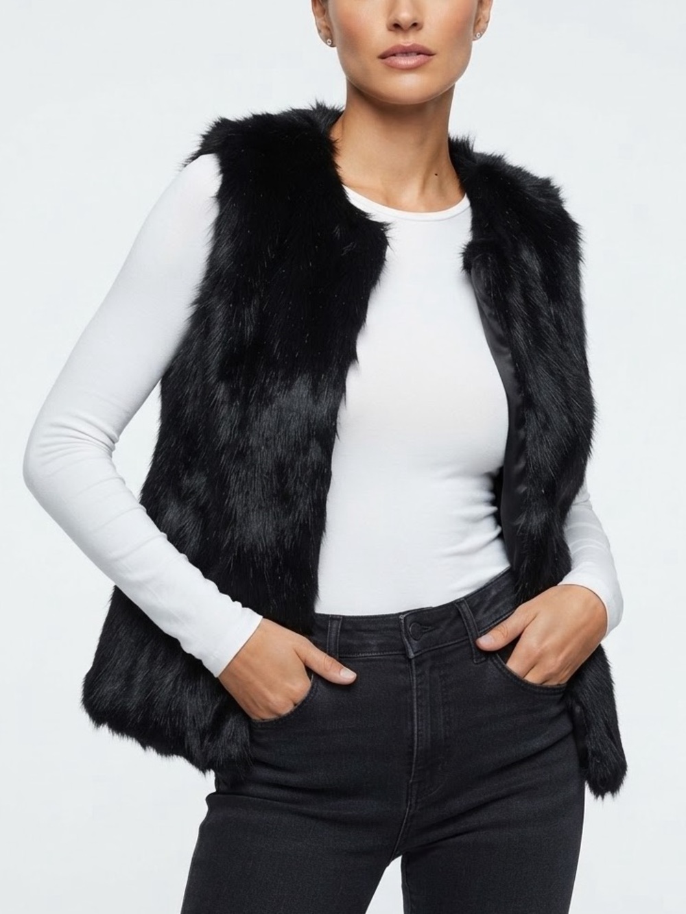 Unreal Fur … Faux Fur Short Vest Small